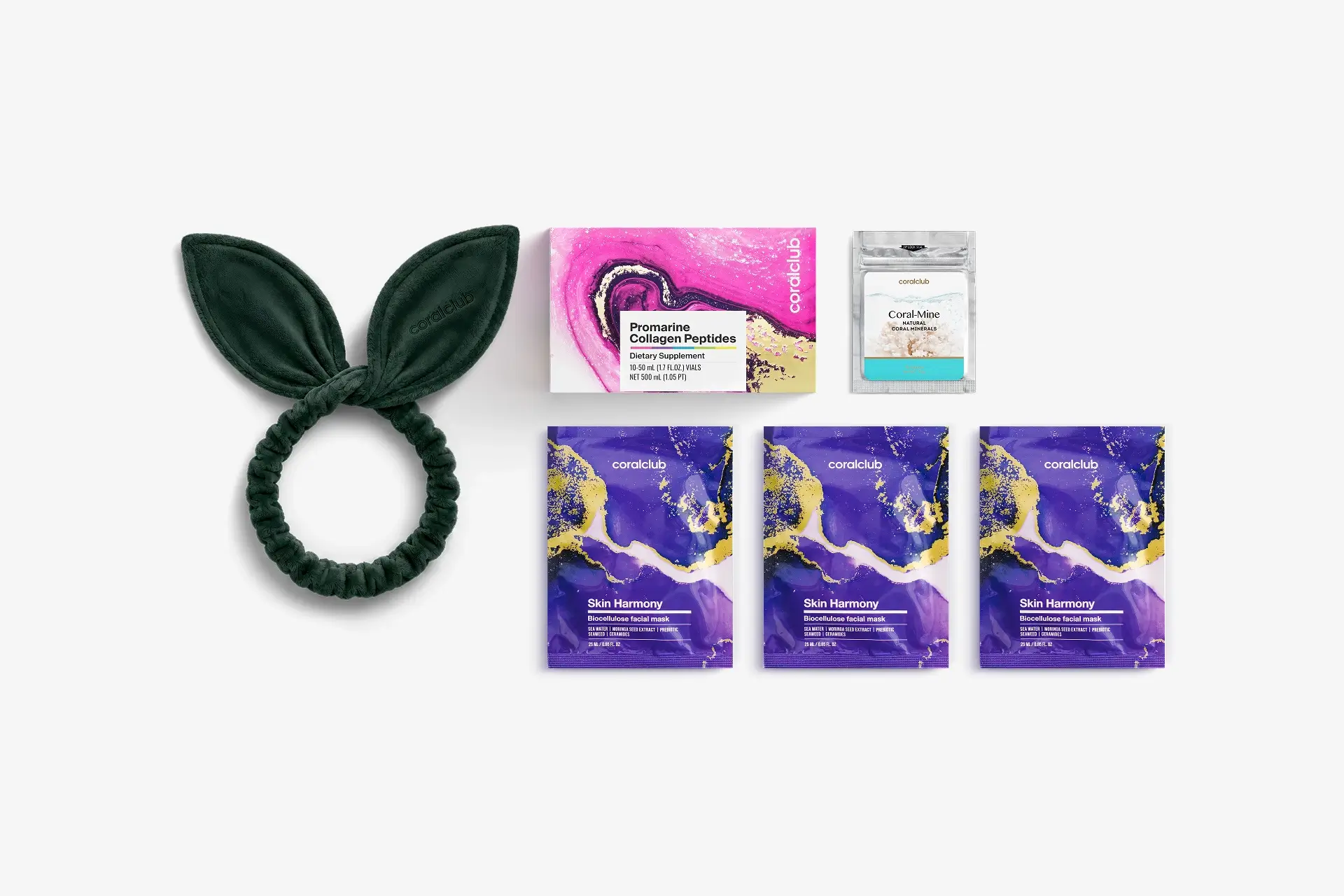 In & Out Starter Pack Promarine Collagen Peptides (10 vials) + Skin Harmony Facial Mask (3 pcs.)