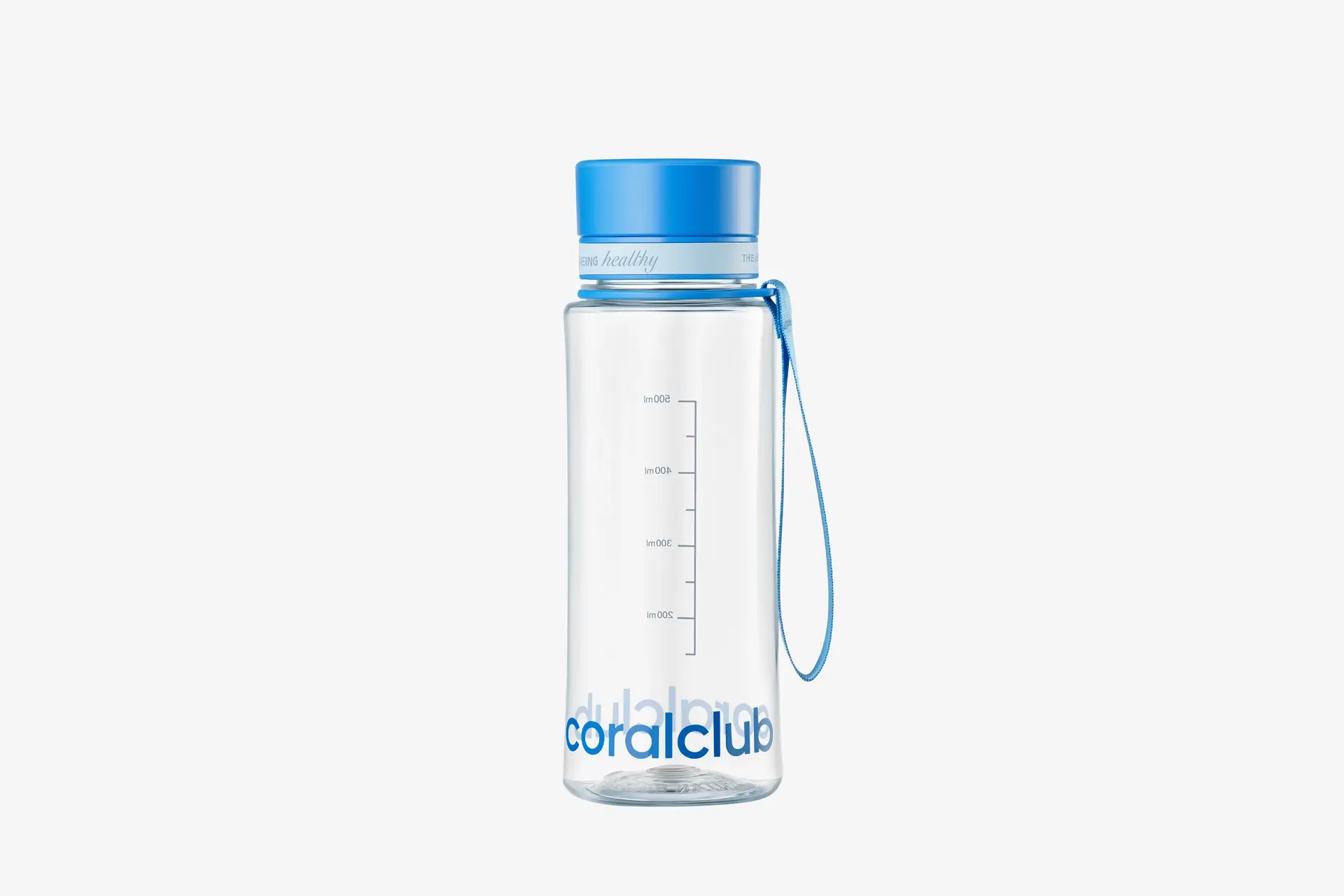 Бутылка пластиковая coralclub, голубая
