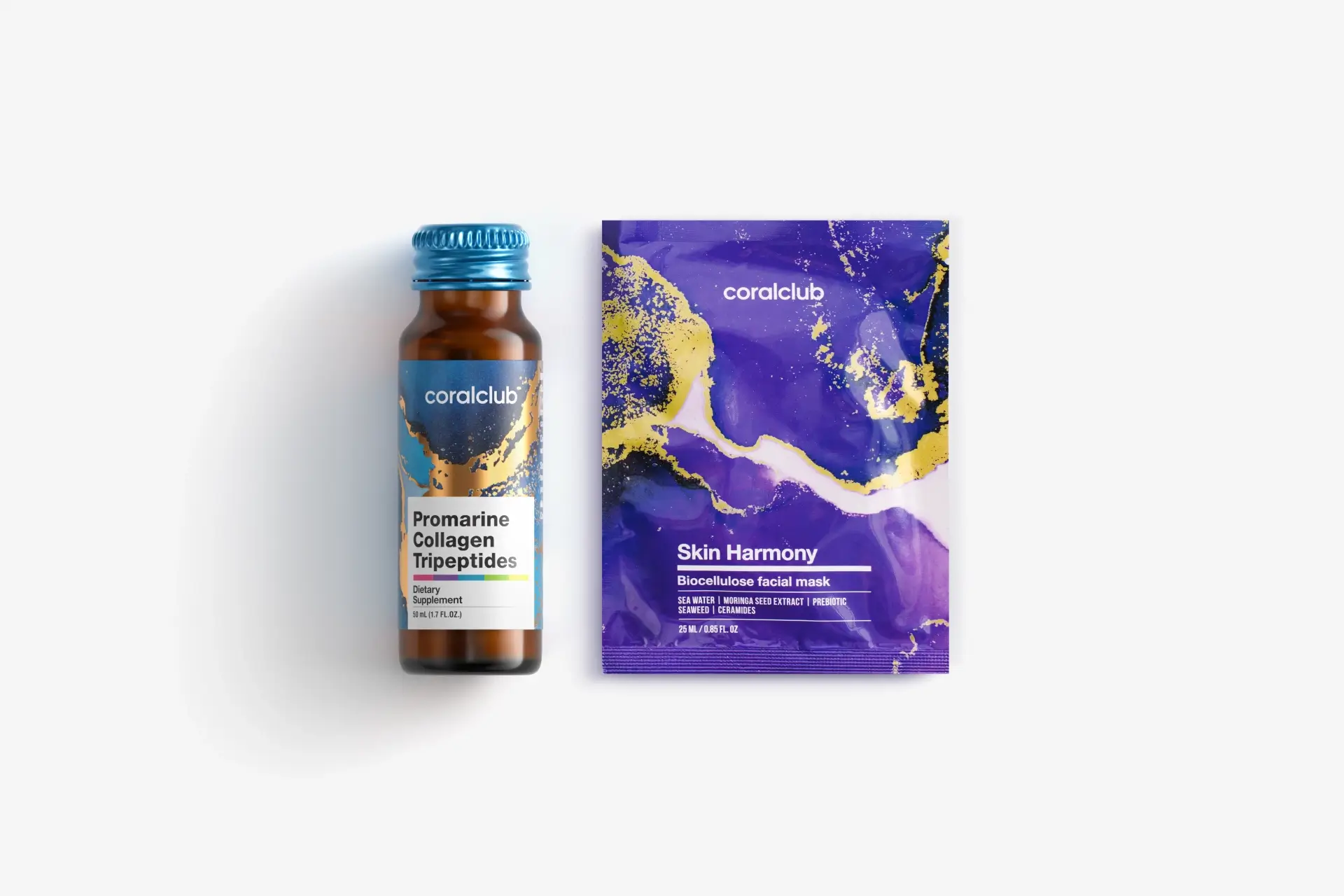 In & Out Mini Set Promarine Collagen Tripeptides (1 vial) + Skin Harmony Facial Mask (1 pcs.)